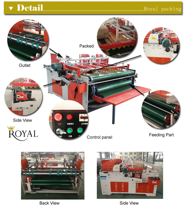 Mjzx-3 High Quality Semi-Auto Carton Gluer Machine with Ce